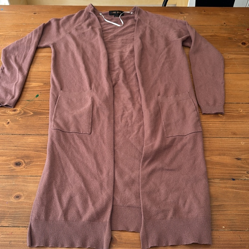 Love Tree Mauve purple women’s medium‎  Cardigan